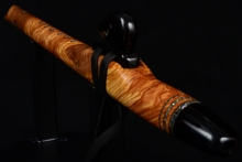 Olive Burl Native American Flute, Minor, Mid A-4, #F15F